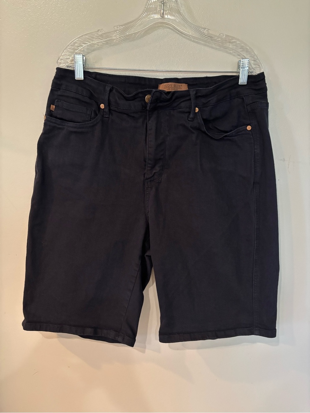 Judy Blue Garment Dyed Bermuda Black Shorts Women’s Plus Size 2XL